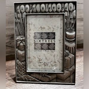 Sixtrees Silver Metal birthday picture Frame